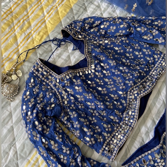 Blue lehnga - Picture 2 of 4